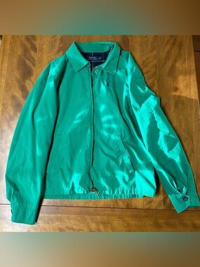 Mens Green Polo Ralph Lauren Bomber Jacket Size XL